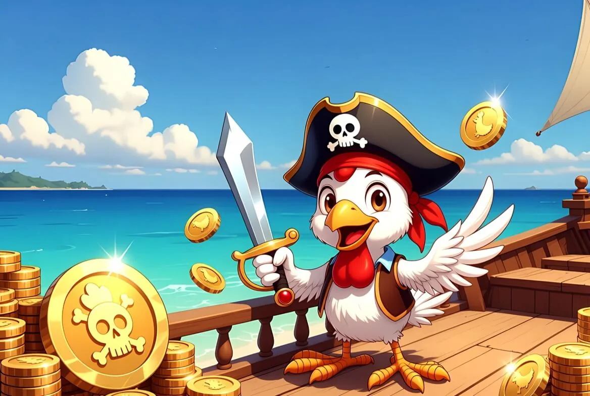 Chicken Pirate app running on an Android phone after installing the casino client